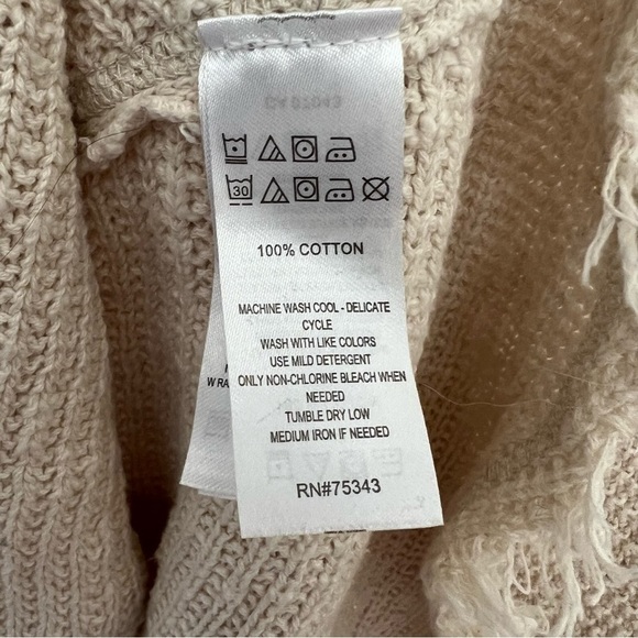 Ruby Moon Women Size Medium Knit Sweater Raw Hem Long Sleeve Pullover Bohemian - Picture 5 of 5